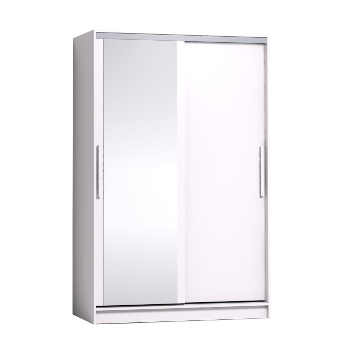 Шкафы-купе 2-х дверные, Шкаф-купе 2-дв  Strike 1350 зеркало/лдсп  (в2105*ш1350*г595)