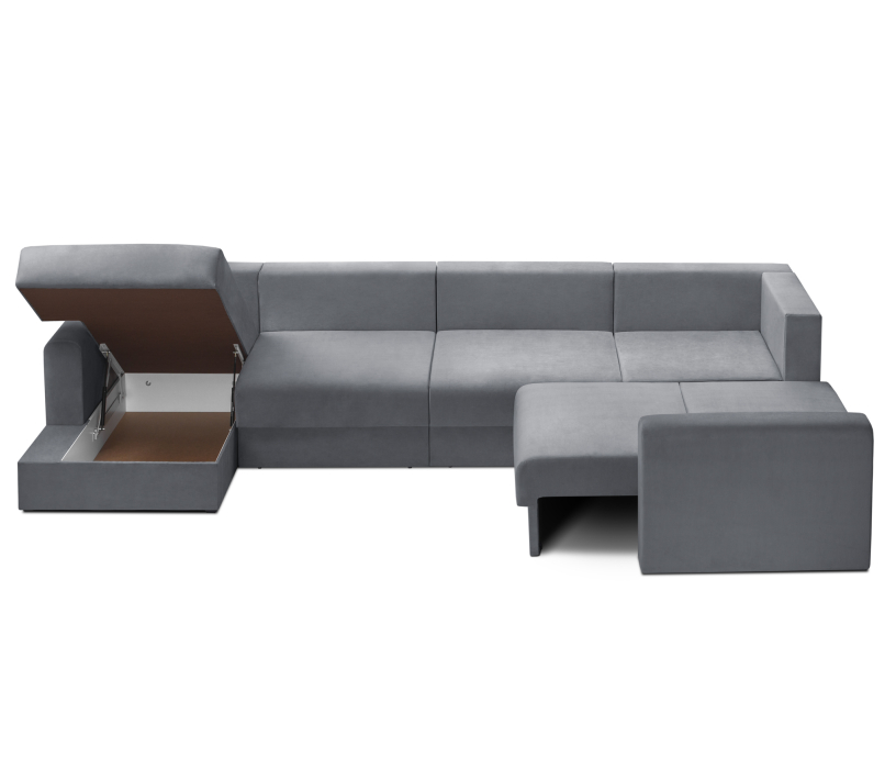 Диваны угловые в гостиную, Диван модульный со спальным местом Мэдисон П-образный