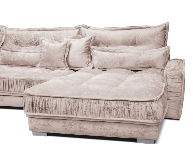 Диваны угловые в гостиную, Диван мягкий угловой Бруно, велюр