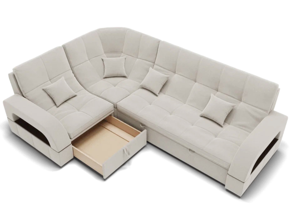 Диваны угловые в гостиную, Модульный диван Майами-3,микровелюр,антивандальная ткань,венеция