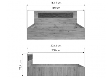 Двуспальная кровать Taika 160х200