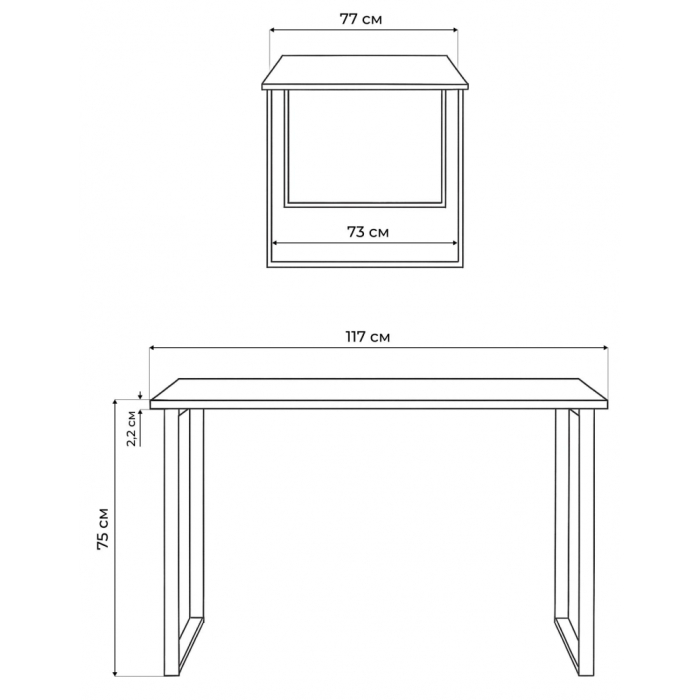 Обеденные столы, Деревянный стол Лиман 117 x 77 (белые ноги)