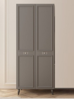 Шкафы распашные, Шкаф в спальню 2х дверный Валенсия (серебро)