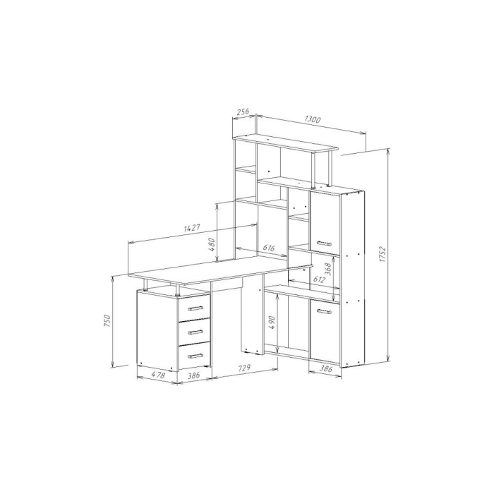 Угловые, Стол письменный  КС15 правый