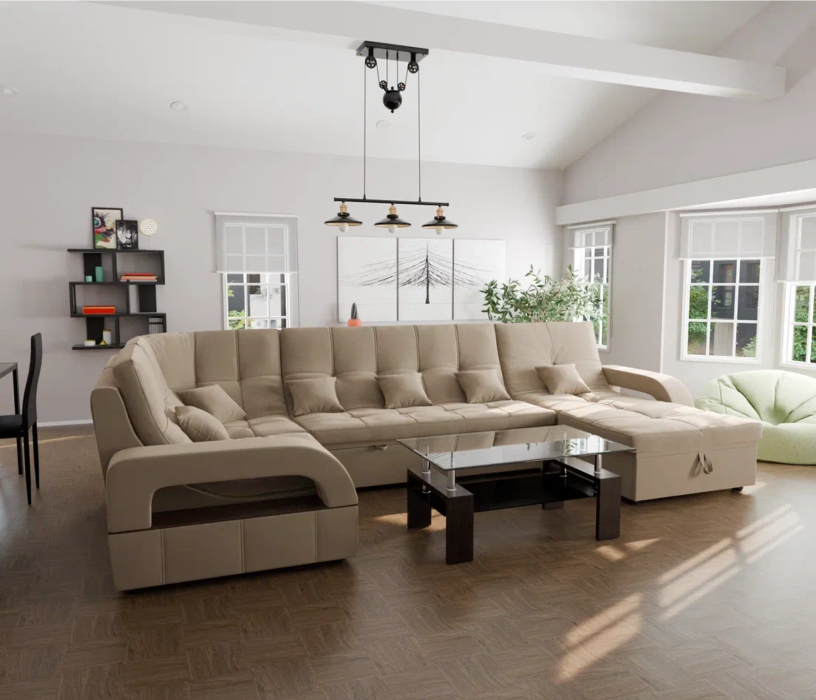 Диваны модульные угловые, Модульный диван Майами-4,микровелюр,антивандальная ткань,венеция