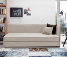 Мягкая кровать, Кровать тахта угловая Гамма с подъемным механизмом, микровелюр