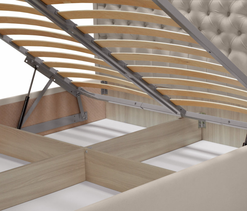 Мягкая кровать, Кровать с мягким изголовьем  Флоренция 1400 с подъемным механизмом