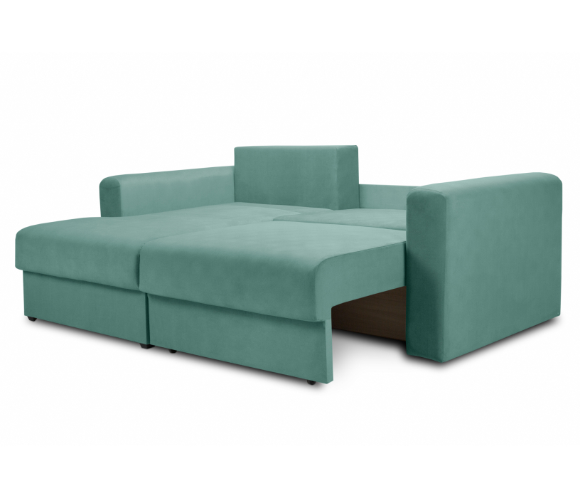 Диваны угловые в гостиную, Диван угловой еврокнижка со спальным местом Мэдисон, микровелюр