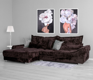 Диван мягкий угловой Бруно, велюр