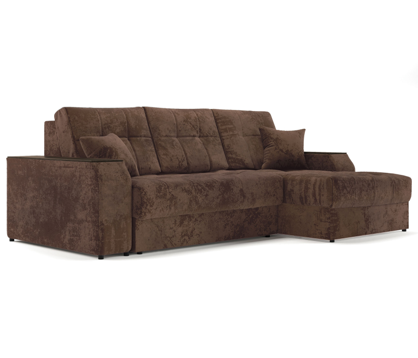 Диваны угловые в гостиную, Угловой диван-кровать Лас-Вегас правый, шенилл