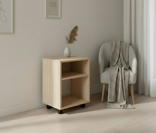 Тумба прикроватная с полкой на колёсиках Теви