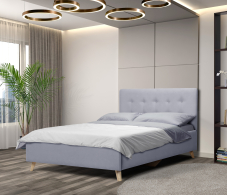 Кровати с мягким изголовьем, Кровать с мягкий изголовьем Адель 1,2, микровелюр