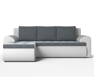 Угловой диван Ванкувер левый, экокожа/велюр