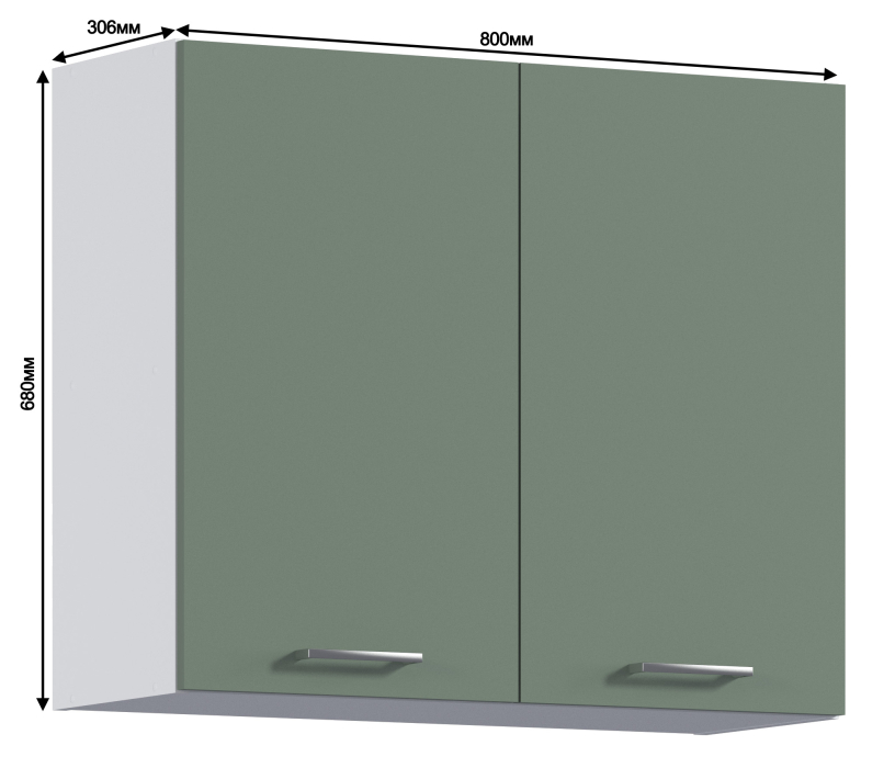 Оливер, Оливер шкаф 2 дв 80х68 см