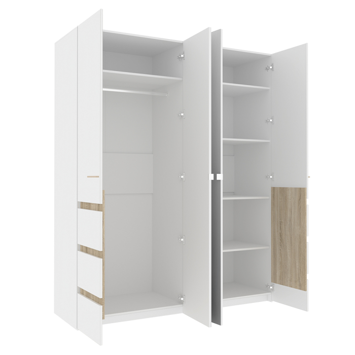 Шкафы распашные, Шкаф 4-х створчатый Анона 8