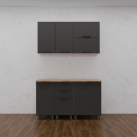 Кухонные гарнитуры, МК Аленушка 1,4м с ящ. Магнолия