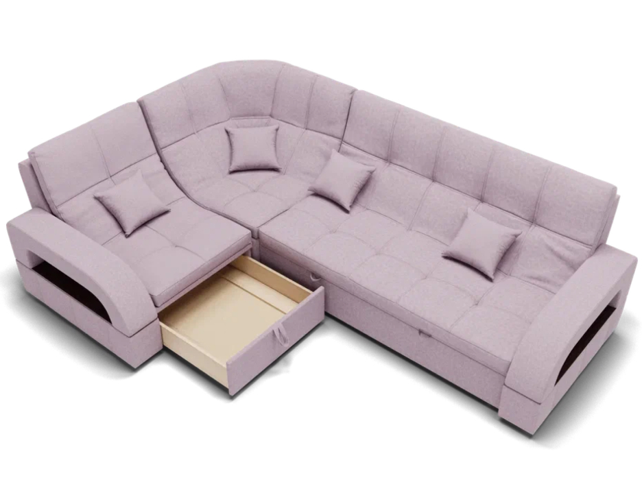 Диваны угловые в гостиную, Модульный диван Майами-3,микровелюр,антивандальная и водостойкая ткань,венеция