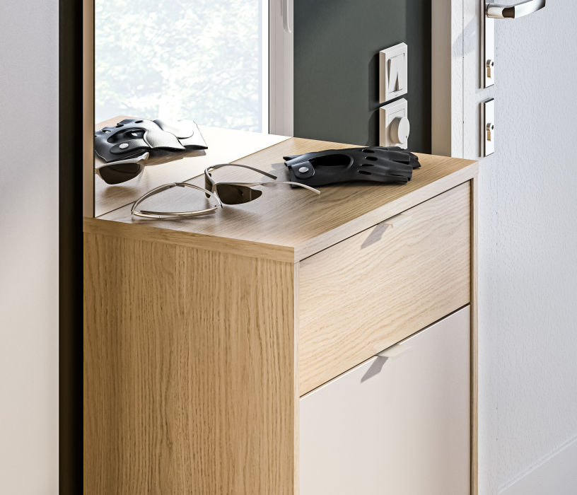 Обувницы, Обувница Афина СБ-3318 Дуб Винченца/Дуб Винченца,Кашемир серый