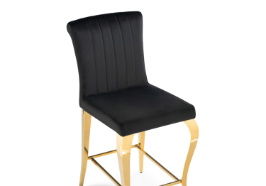 Барный стул Joan black/gold