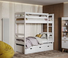 Кровати двухъярусные, Кровать двухъярусная Ферст 90*200, массив