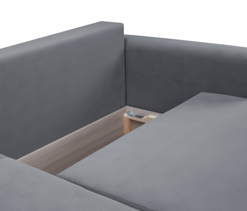 Диваны угловые в гостиную, Диван угловой еврокнижка со спальным местом Мэдисон, микровелюр