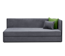 Мягкая кровать, Кровать тахта угловая Гамма с подъемным механизмом, микровелюр