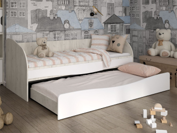 Детская 3D кровать с выкатным спальным местом (сп/м 800*2000/800*1860)