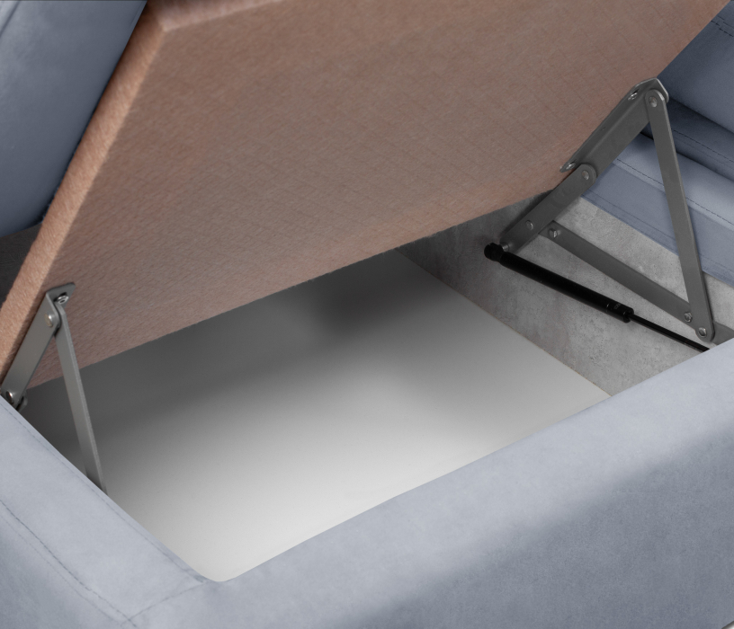 Диваны угловые в гостиную, Диван модульный Борнео со спальным местоп П-образный, велюр