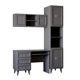 Шкаф Валенсия навесной 110х35х40 см серебро