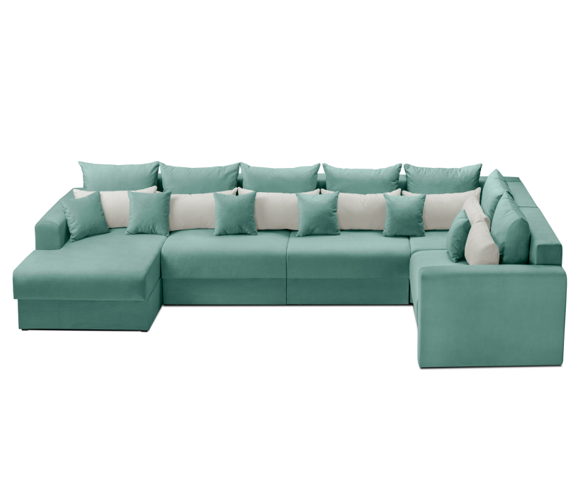 Диваны угловые в гостиную, Диван модульный со спальным местом Мэдисон П-образный