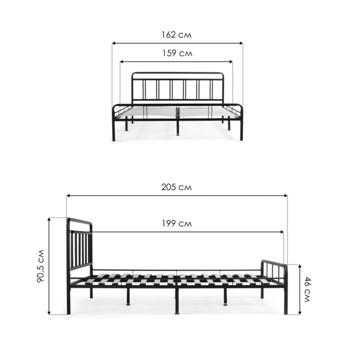 Кровати 160х200, Кровать Рейк 160х200