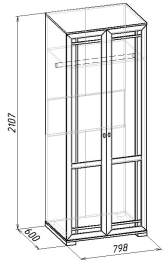 Шкаф двухдверный для одежды Sherlock 12