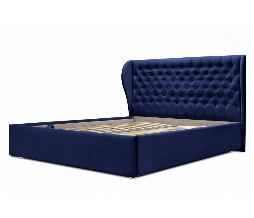 Мягкая кровать, Кровать Мишель 1400 с подъемным механизмом, микровелюр