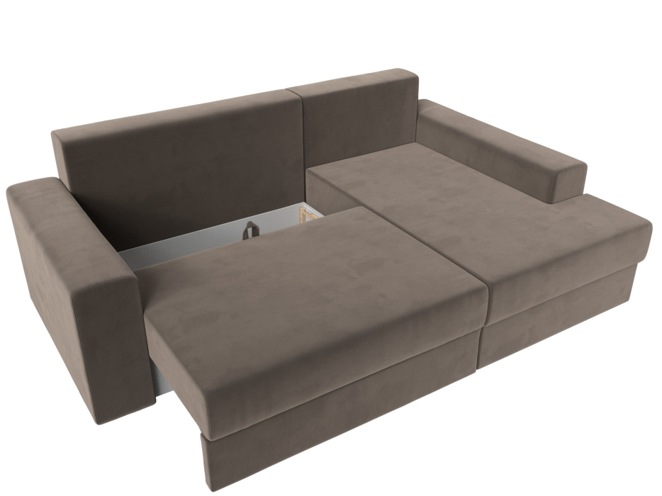 Диваны угловые в гостиную, Угловой диван Майами правый угол, велюр