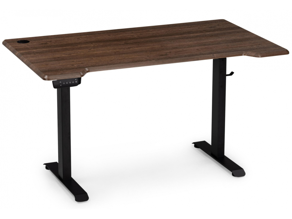 Прямые компьютерные столы, Компьютерный стол Маркос с механизмом подъема 140х80х75, черный