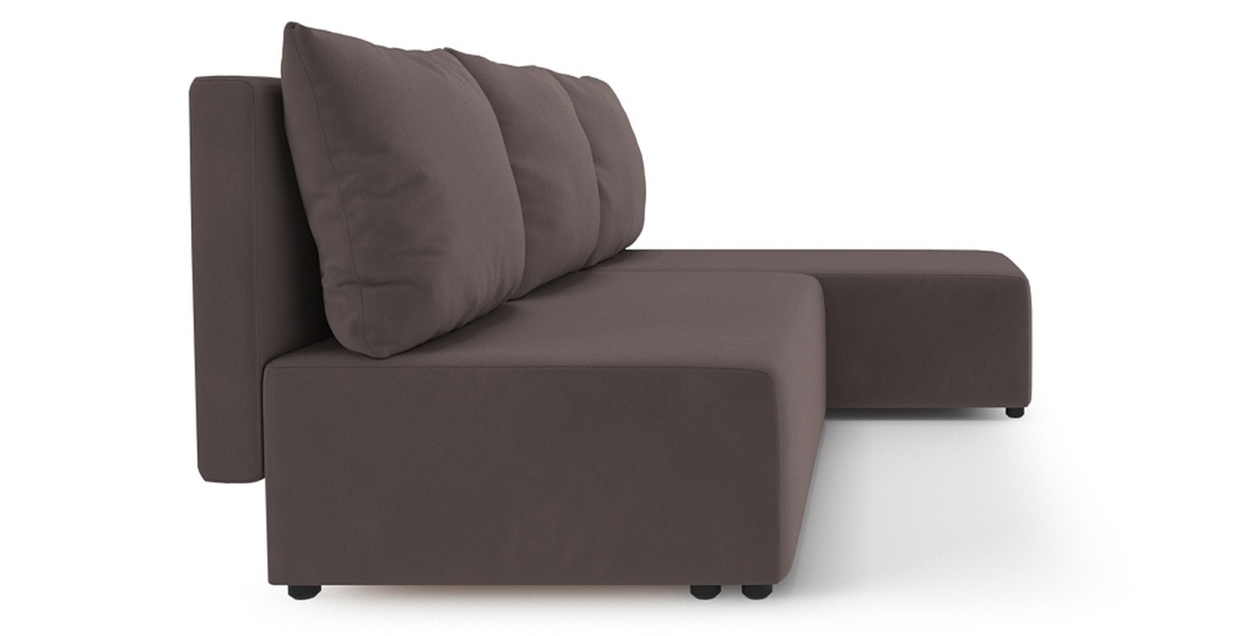 Диваны угловые в гостиную, Угловой диван Каир Lux, велюр, правый