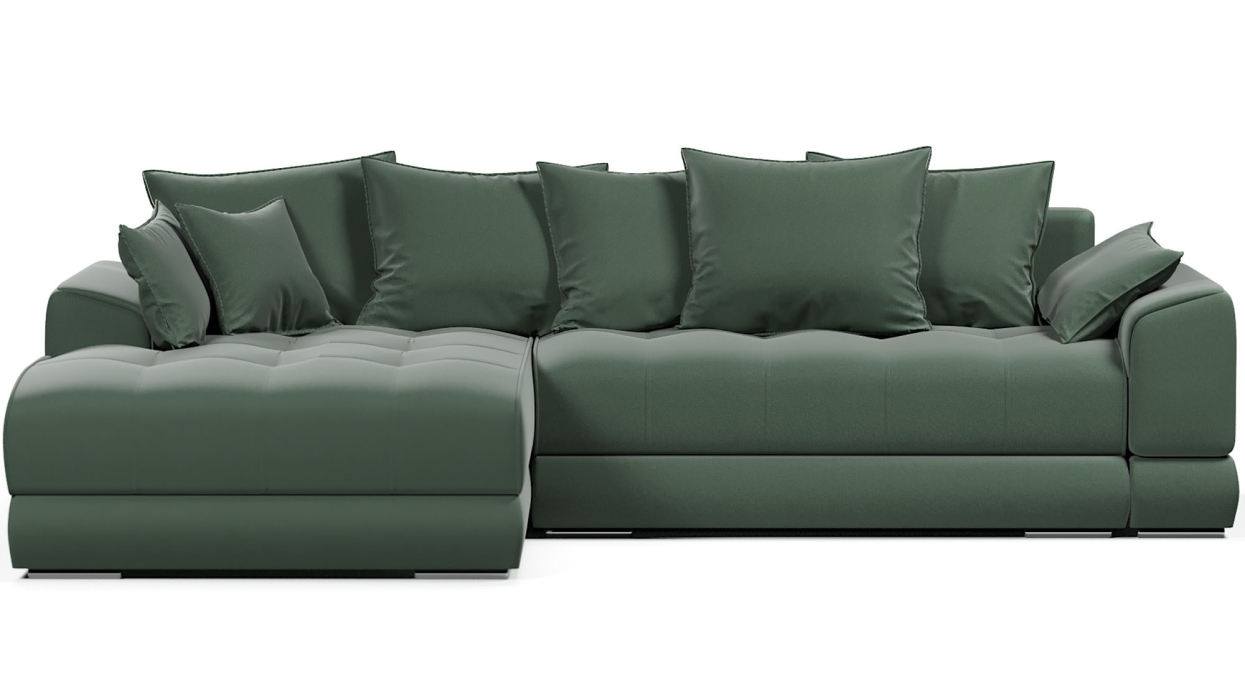 Диваны угловые в гостиную, Диван-кровать угловой еврокнижка Модерн Nordkisa,велюр