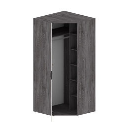 Шкаф Шаде ШК-2910, черный ясень, санторини белый