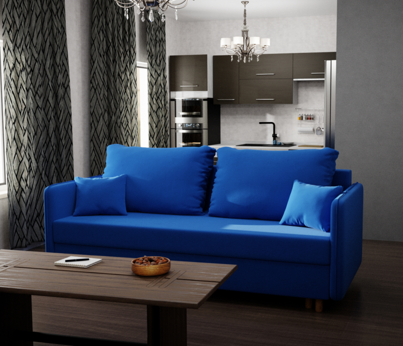 Диваны еврокнижки, Прямой диван Комфорта,еврокнижка,велюр