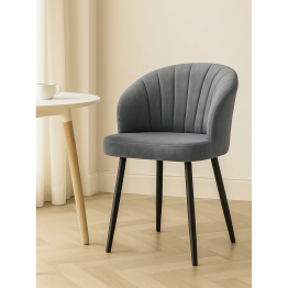 Стул на металлокаркасе Бэнбу некрутящийся marseille (чёрный)