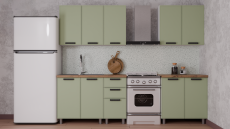 Кухонные гарнитуры, ГК Аленушка 2 м Магнолия (без столешницы)