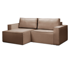 Диваны угловые в гостиную, Диван угловой Чикаго со спальным местом, микровелюр