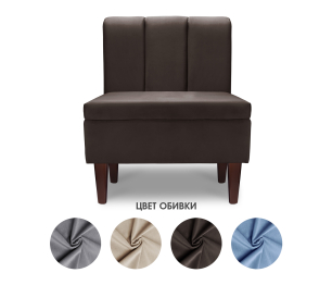 Диван прямой на ножках Лео 66, микровелюр