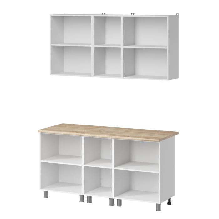 Кухня, МК Аленушка 1,6м в.3 Магнолия