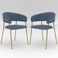 Стулья, Комплект стульев Whispered Fusion вельвет, золотой (Комплект 2 шт)