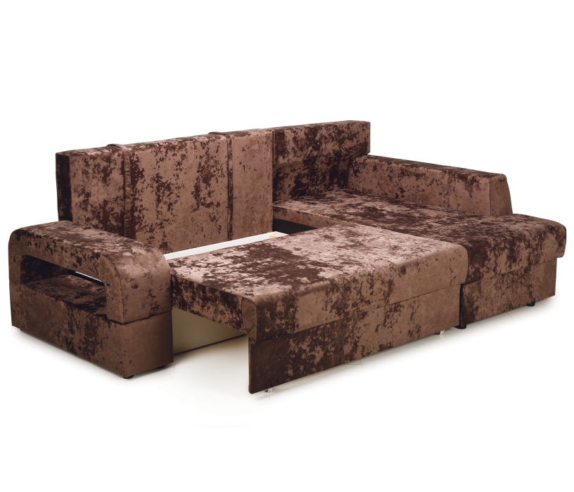 Диваны угловые в гостиную, Угловой диван Марго 1 правый, велюр