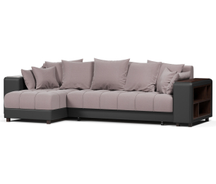 Диван-кровать угловой  Дубай еврокнижка,велюр+экокожа