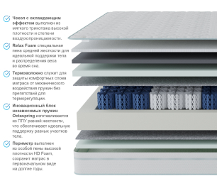 Столлайн / Матрас Корсика-Зодиак в чехле Cooler 1800х2000