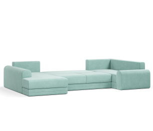 Угловой диван Модерно П-образный, велюр