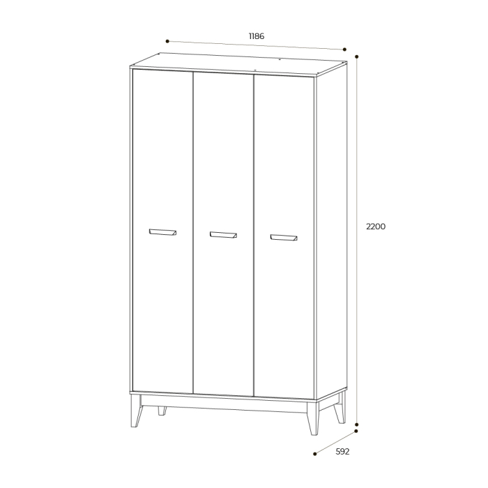 Для одежды, Шкаф для одежды и белья Скандика